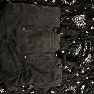 Black Monogram Tote Bag